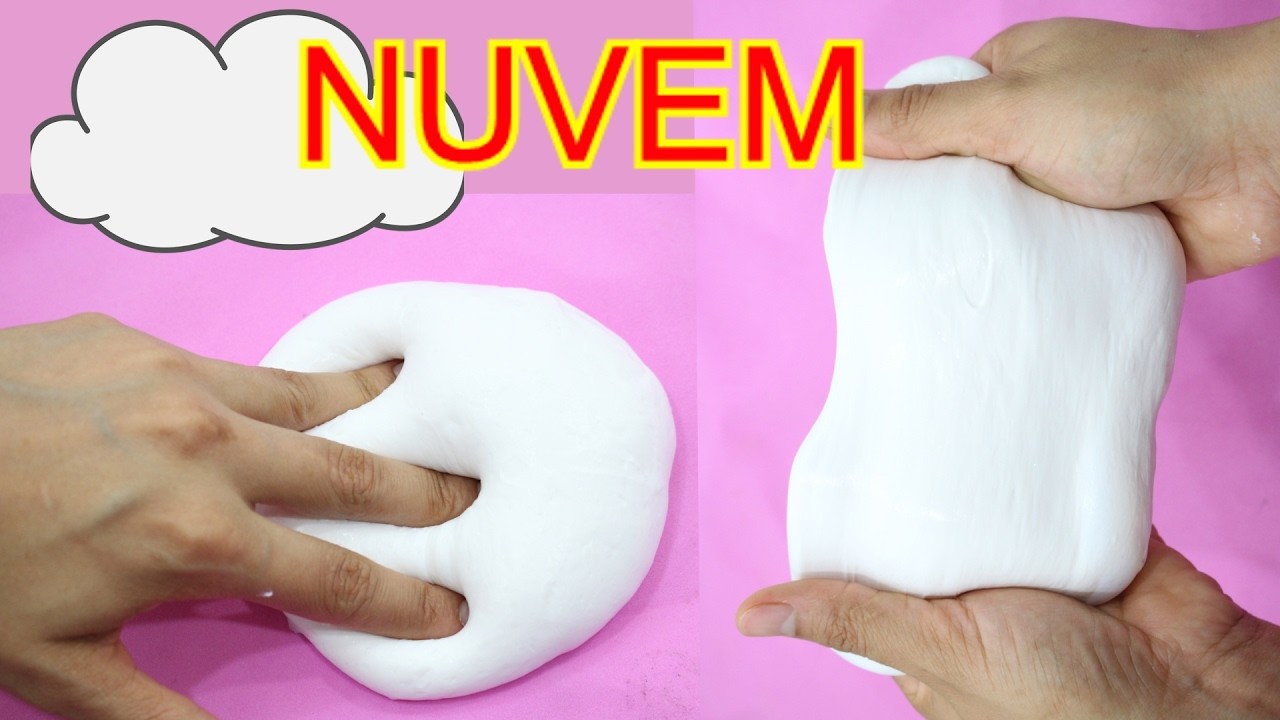 Como Fazer FLUFFY Slime-Amoeba Nuvem Com Espuma De BARBEAR-DIY