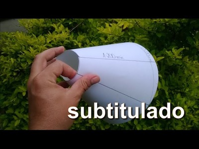 Trazado de reducción (cono) concéntrica - Caldereria