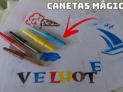 CANETAS MÁGICAS: BASTA SOPRAR QUE ELAS COLOREM OS DESENHOS!