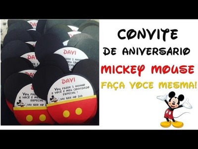 Como fazer convite de aniversário do Mickey Mouse