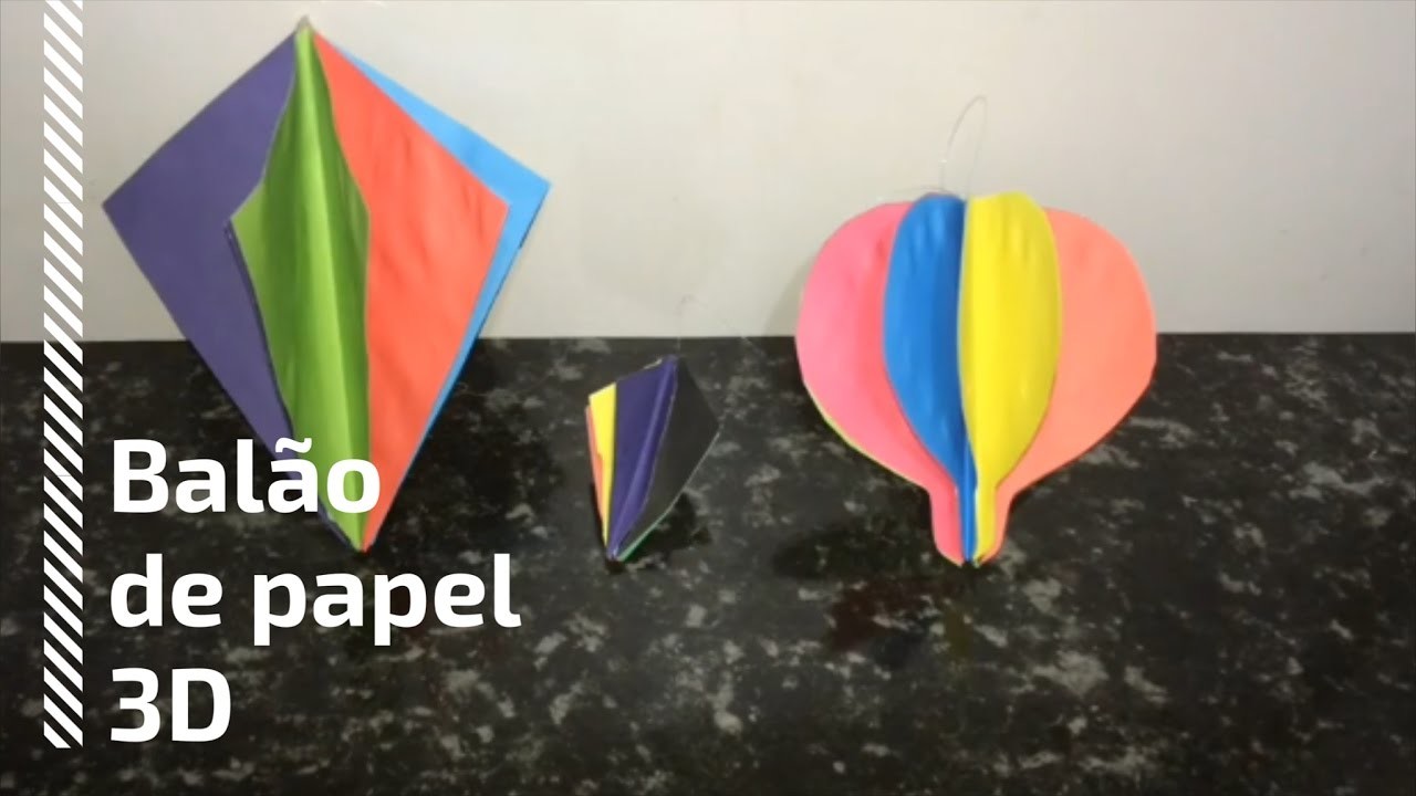 DIY - Balão de papel 3D para festa junina