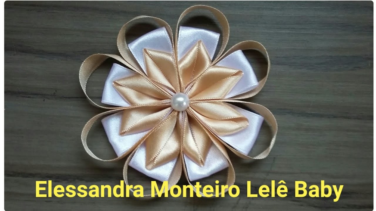 DIY:Flor de Cetim????Super Facil|Elessandra Monteiro Lelê Baby