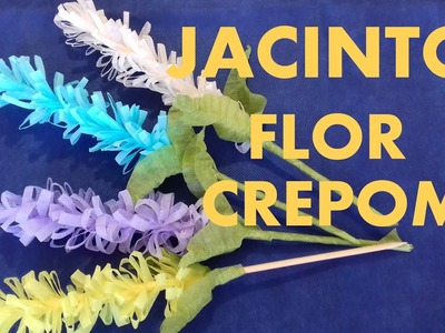 FLOR DE JACINTO #FLOR DE PAPEL CREPOM PASSO A PASSO COMO FAZER - DIY-Paper Crafts Lavender flowers