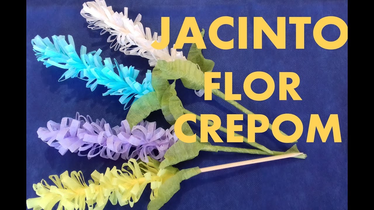FLOR DE JACINTO #FLOR DE PAPEL CREPOM PASSO A PASSO COMO FAZER - DIY-Paper Crafts Lavender flowers