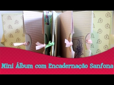Mini Álbum com encadernação sanfona | Quinta das Técnicas de Scrapbook