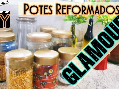 Pintando as tampas dos potes de vidro - Marta Eunice