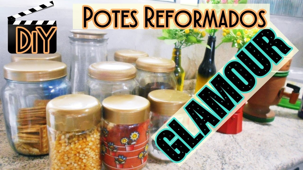 Pintando as tampas dos potes de vidro - Marta Eunice