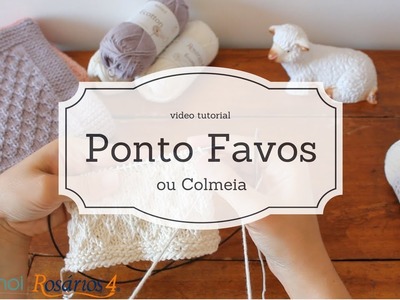 Pontos de Tricot - Ponto Favos ou Colmeia (mock honeycomb stitch)