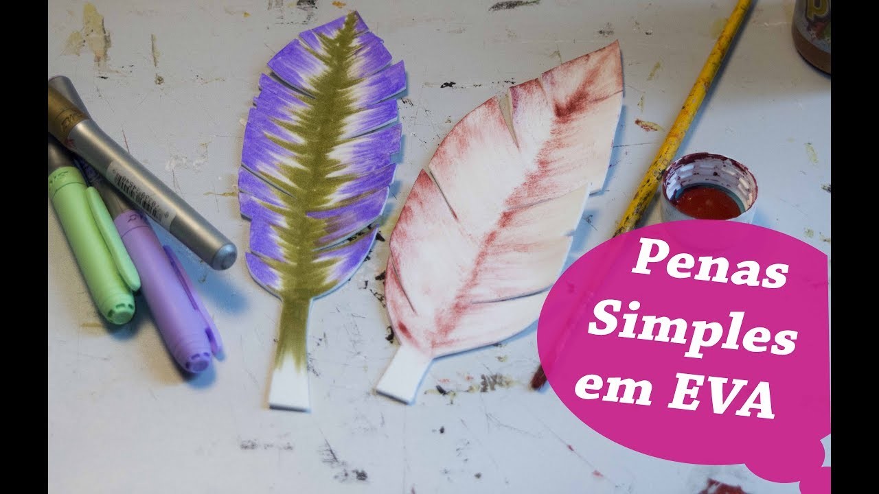 Tutorial Cosplay - Penas SUPER simples em EVA - Iniciante