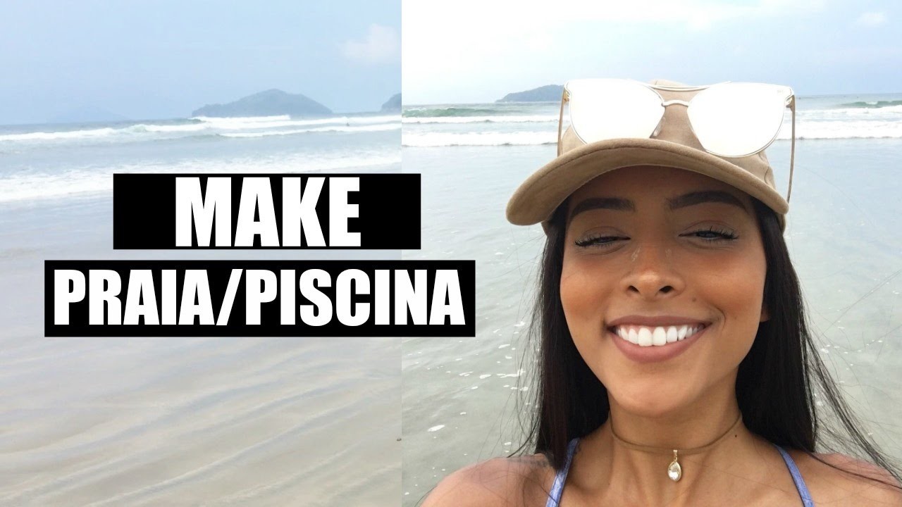 TUTORIAL MAQUIAGEM PARA PRAIA.PISCINA (SUPER FÁCIL!!!)