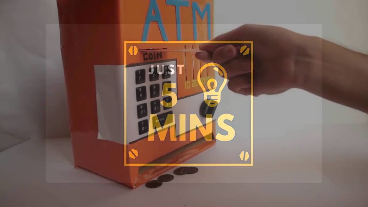 Como fazer um mini banco para guardar suas moedas e notas
