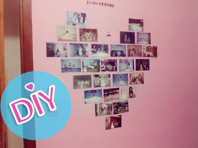 Decoração de quartos: Como fazer colagem de fotos na parede em formato de coração