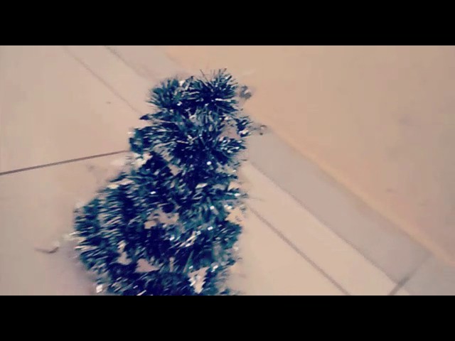 Especial de Natal:arvore feita com festão!!!!