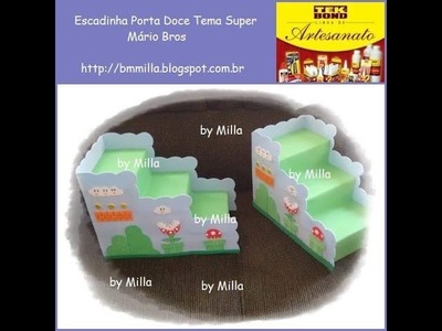 PASSO A PASSO - DIY - Escadinha Porta Doce Tema Super Mário Bros