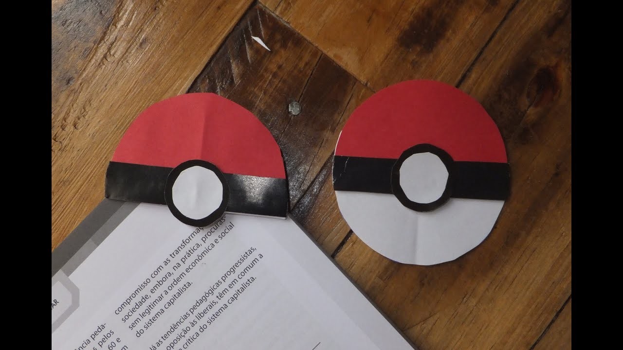 Pokebola marca-páginas da série Pokemon -Pokeball