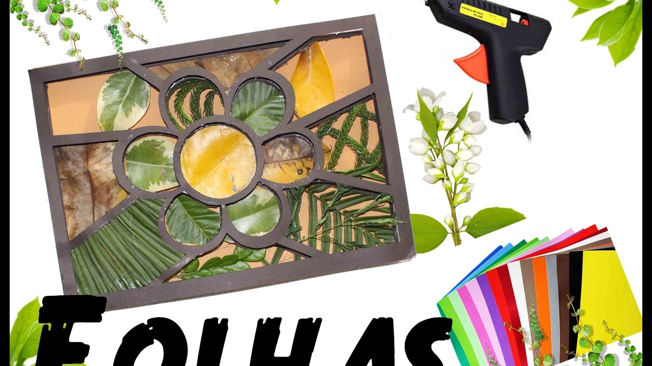 Quadro de Folha 3D - Arte Desafio