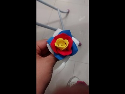 Rosa em EVA Branca da Neve