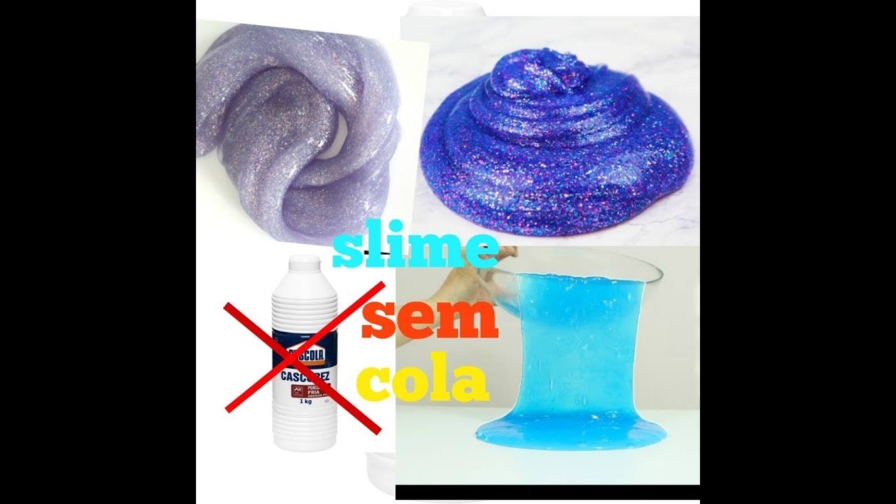 4 DIY: Como Fazer Slime Sem Cola ???????? NO GLUE, NO BORAX SLIME DIY???????? ELENICE CARNEIRO