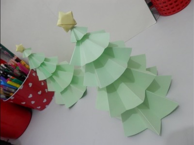 Arvore de natal - Origami - Passo a passo