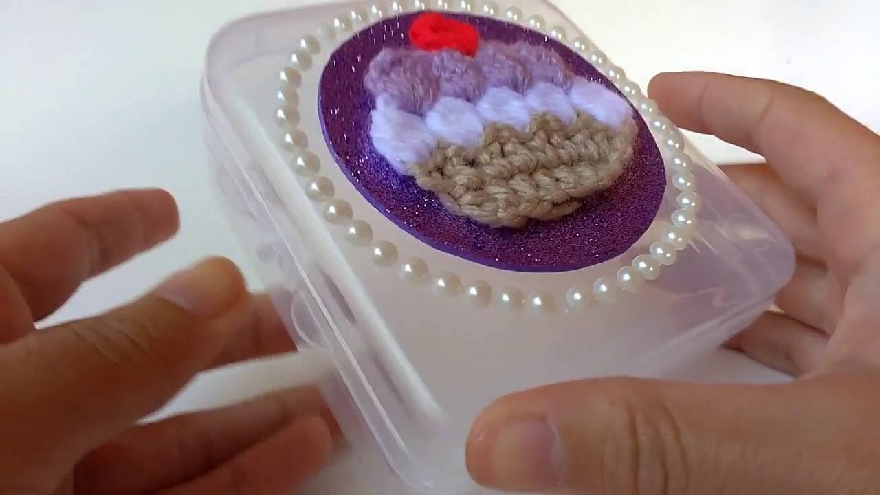 Cupcake de crochê para aplicação simples, fácil e rápido