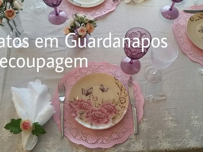 DIY- Pratos Feitos Com Guardanapos!