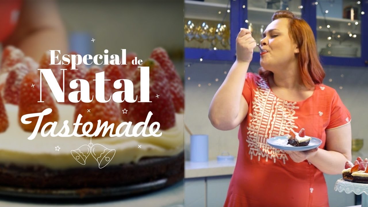 Torta de Brownie com Morangos | ESPECIAL DE NATAL