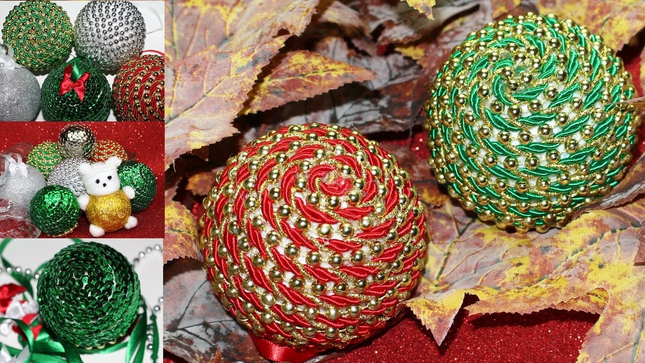 Bolas de Natal Glitter Ursinho Lantejoulas e Corda - ESPECIAL DE NATAL