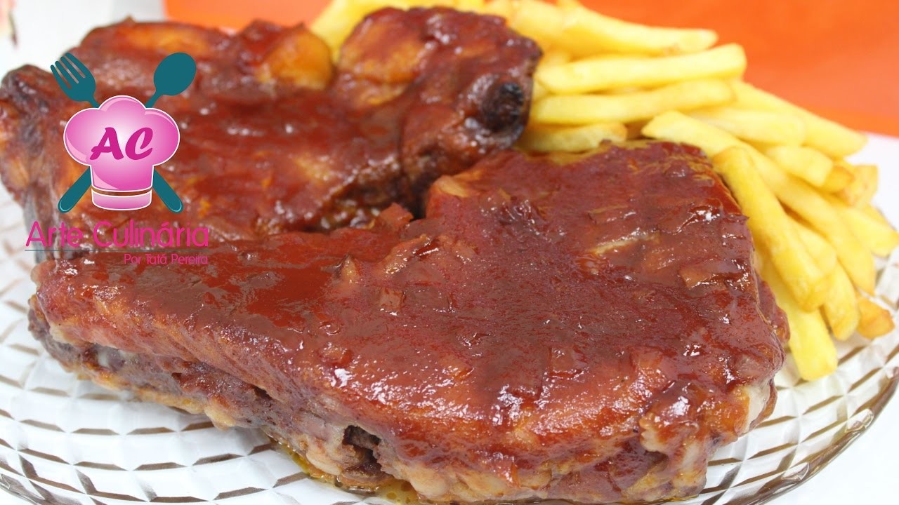 COSTELA SUÍNA ASSADA COM MOLHO BARBECUE AGRIDOCE❤ #INOVENOMENU