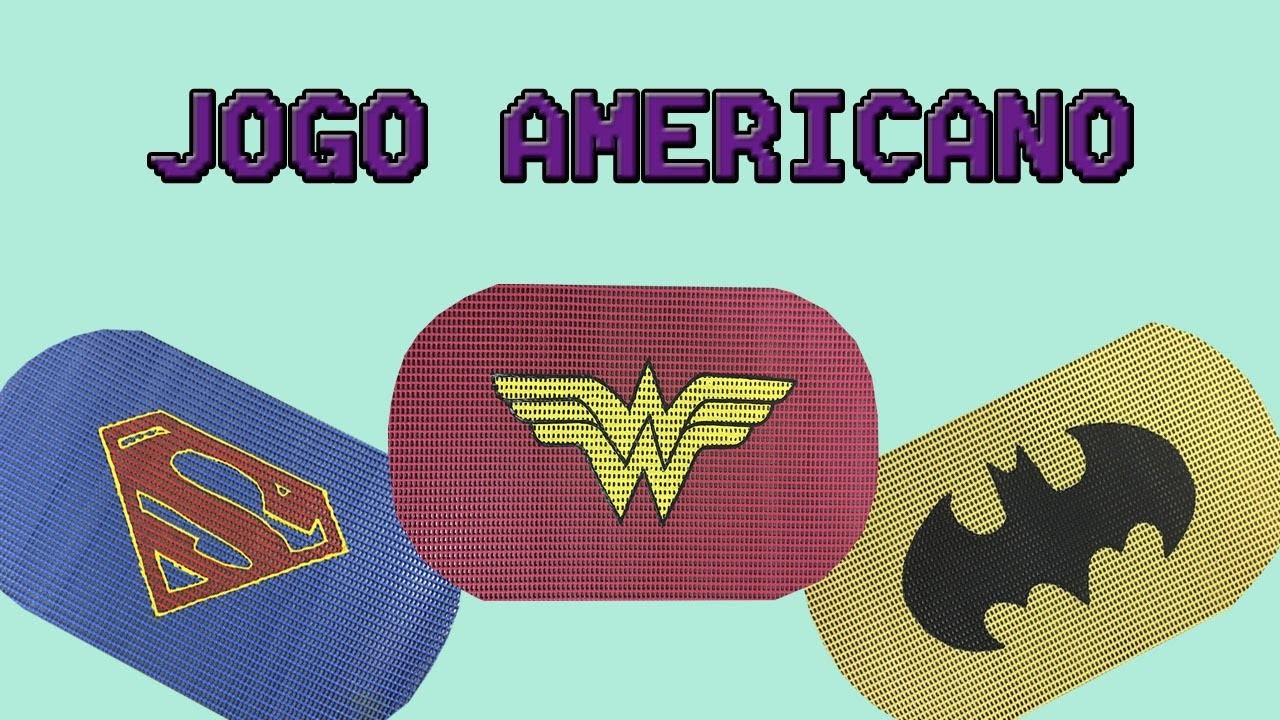 Jogo Americano Personalizado | DIY | Mulher Maravilha | Batman | SuperGirl | SuperMan