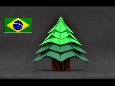 Origami: Árvore de natal ( Jo Nakashima ) - Instruções em português PT BR