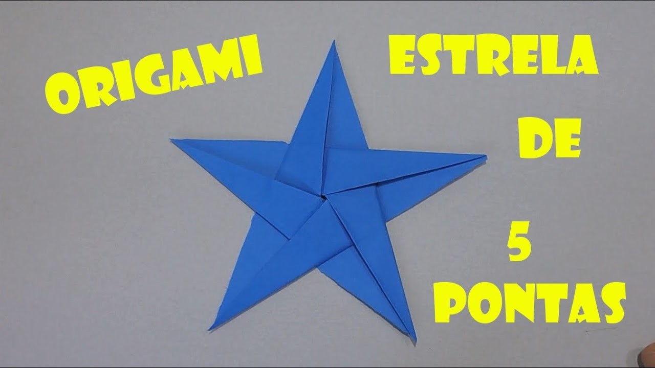 Origami - Estrela de 5 pontas - Faça a sua!