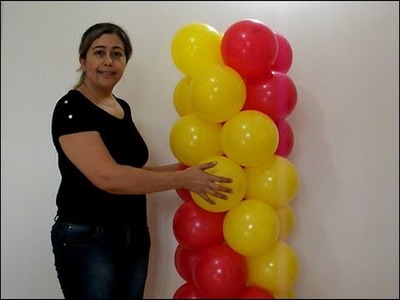 (técnica ) como fazer arco de balões espiral 2 cores (espiral rápido)