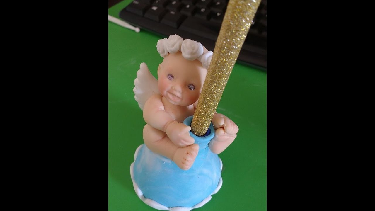 Caneta bebe anjinho biscuit