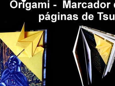 Como fazer Marcador de páginas de Tsuru de Origami.