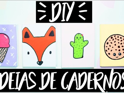 DIY - 4 IDEIAS DE CADERNOS - Material Escolar que Você precisa tentar fazer ! | PRIH GOMES