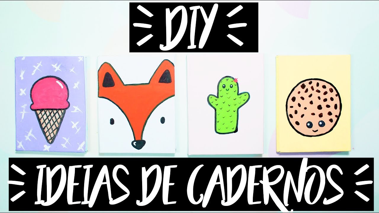 DIY - 4 IDEIAS DE CADERNOS - Material Escolar que Você precisa tentar fazer ! | PRIH GOMES