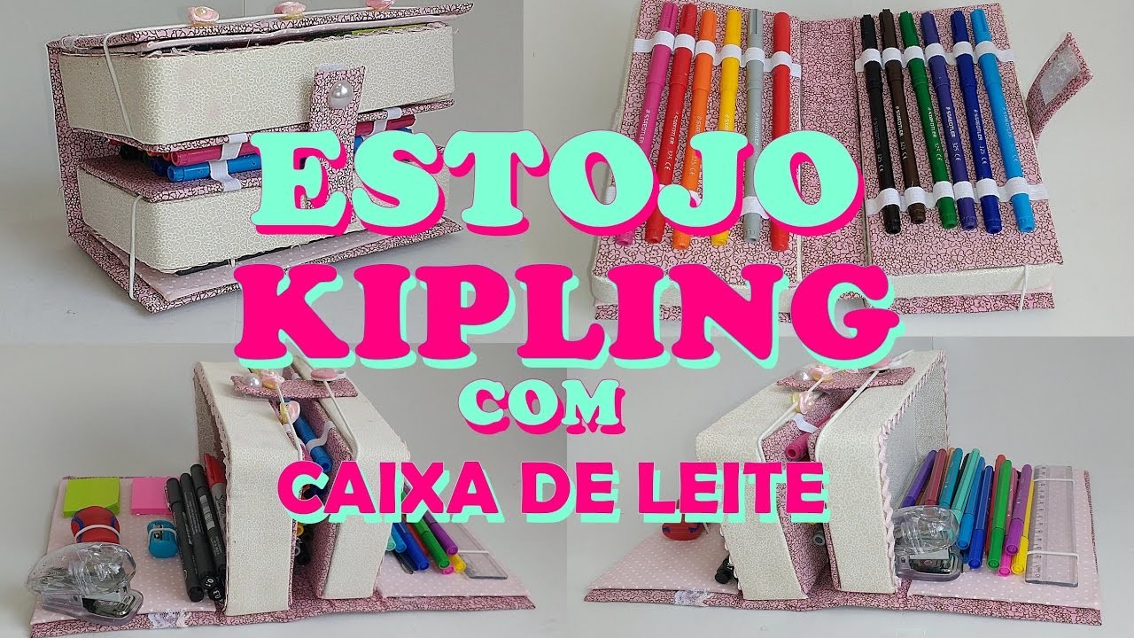 DIY - Estojo Kipling feito com caixa de leite