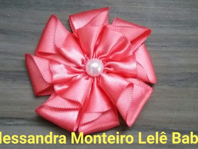 DIY:Flor de  Cetim????|Elessandra Monteiro Lelê Baby