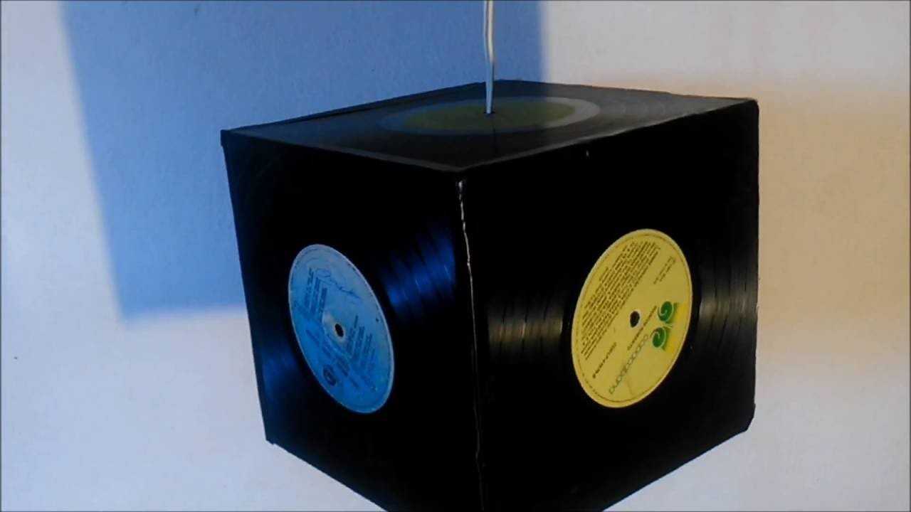 Luminária de disco vinil
