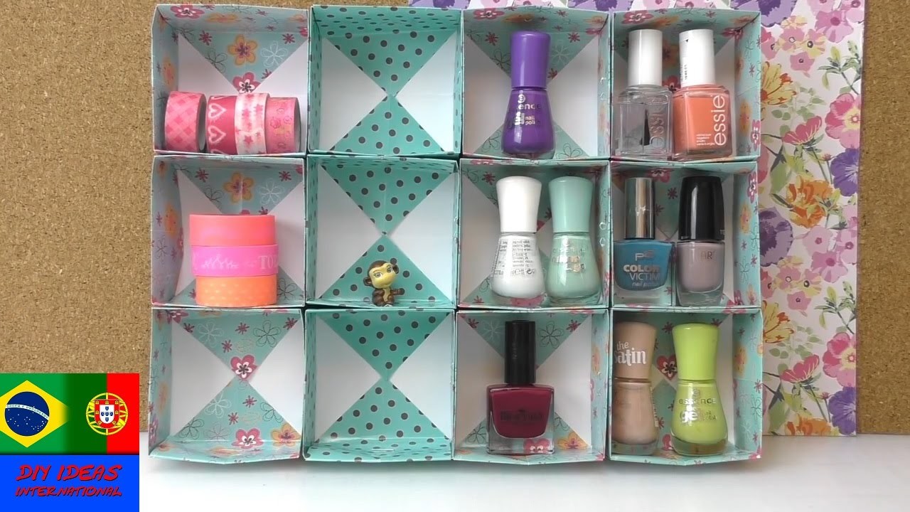Organizador Fácil para esmaltes, fitas e pequenos objetos - Faça  você mesmo