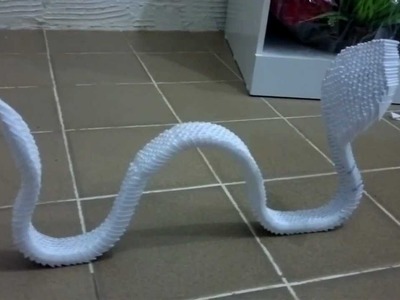 Origami 3D snake, cobra ou sogra. : )