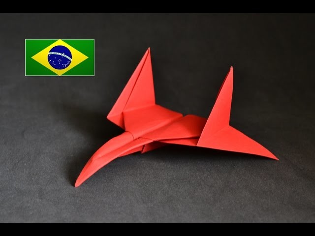 Origami: Avião Star Figther - Instruções em português PT BR