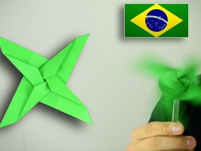 Origami: Catavento Shuriken - Instruções em Português BR