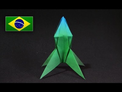 Origami: Foguete - Instruções em Português PT BR