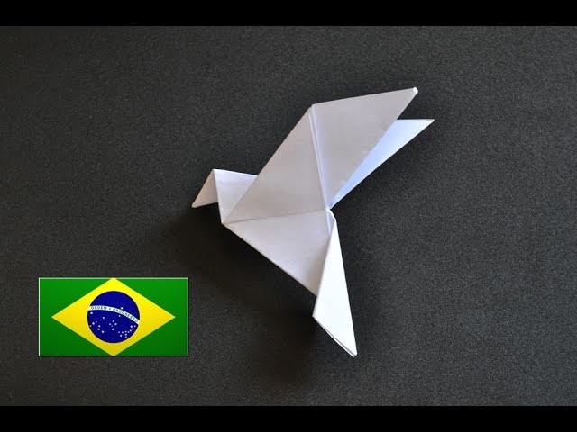 Origami Pomba da paz - Instruções em português PT BR