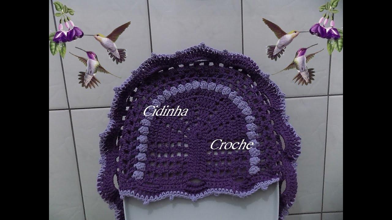 Cidinha Croche : Jogo De Banheiro Em Croche Russo-Tampo Do Vaso- Passo A Passo- Parte 2 Final