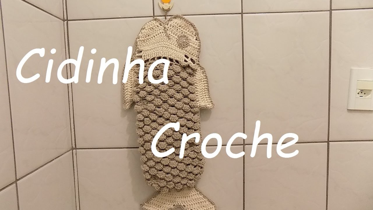 Cidinha Croche : Jogo De Banheiro Em Croche Peixe (4Peças) Porta Papel Higienico-Parte 1.2