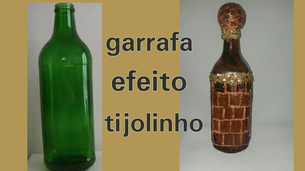 Garrafa efeito tijolinho