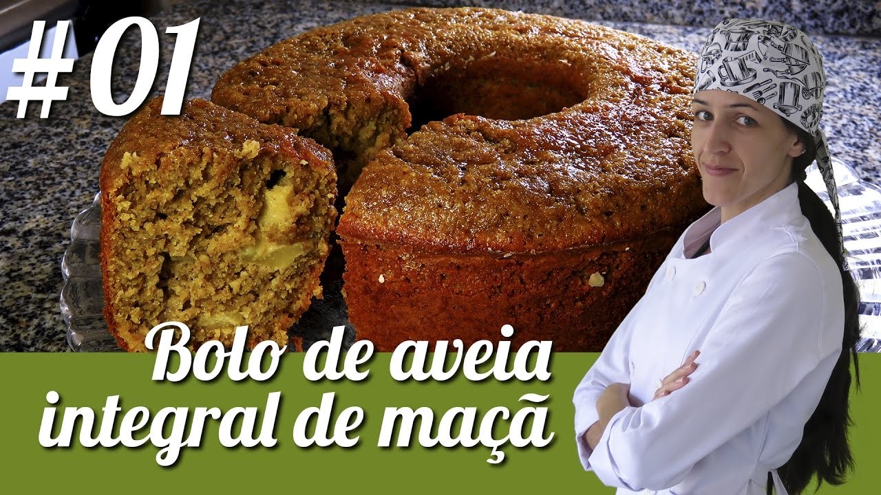 Bolo Integral de Aveia e Maçã - Receita fácil