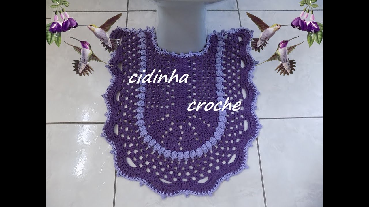 Cidinha Croche : Jogo De Banheiro Em Croche -Tapete Do Vaso- Passo A Passo- Parte 2